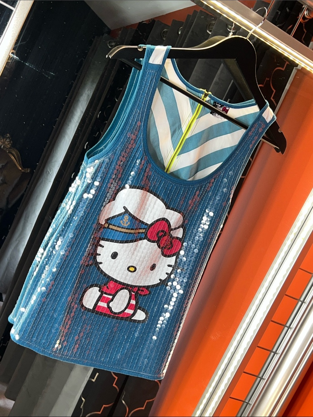 Hello Kitty Archival Nautical Sequin Zipper Tank ⚓